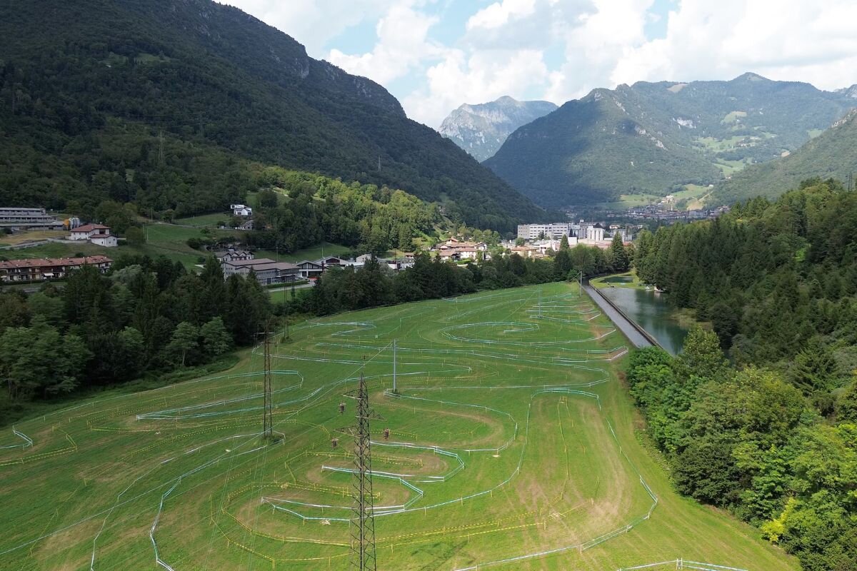 ベルガモに設営されたコース