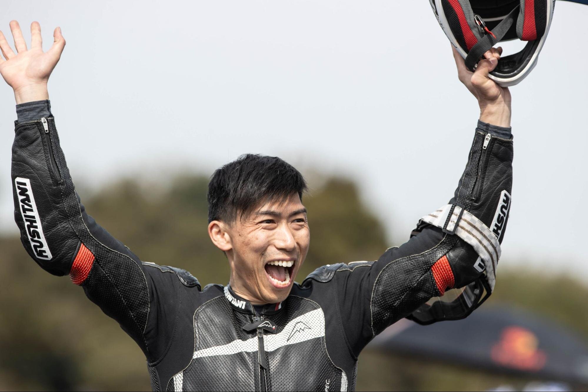 レース後の釘村選手