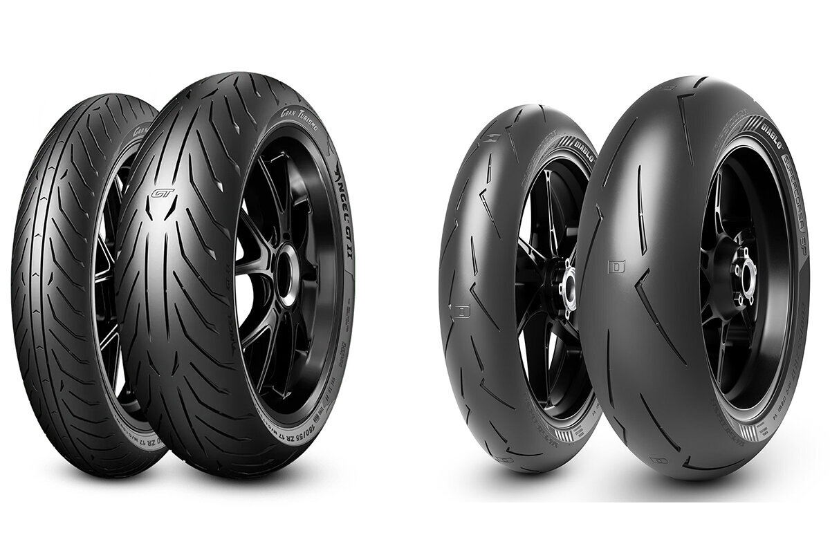 DIABLO SUPERCORSA SPとANGEL GTのトレッドパターン比較