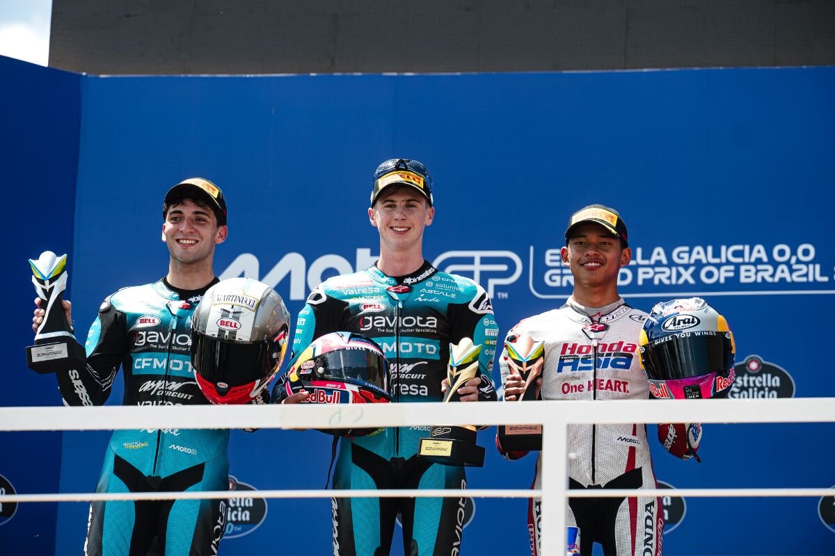 Moto3表彰台の様子