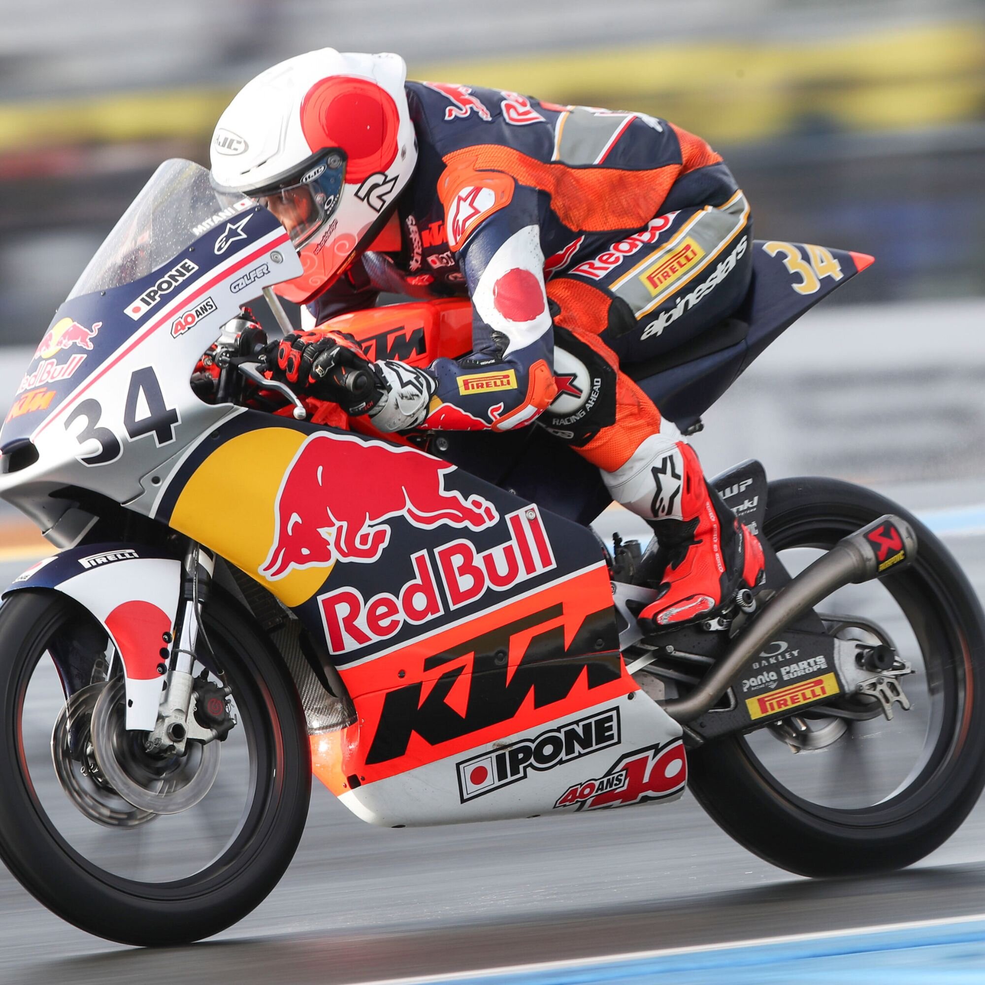 レッドブルMotoGPルーキーズカップ第2戦フランス大会レースレポート／三谷然、ウエットレースで3番手走行。転倒リタイアも攻めの判断に納得